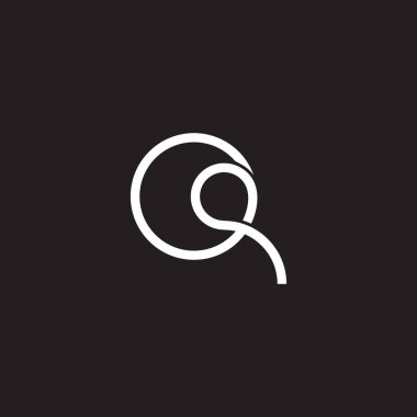 letter g round overlapping thread line logo vector 