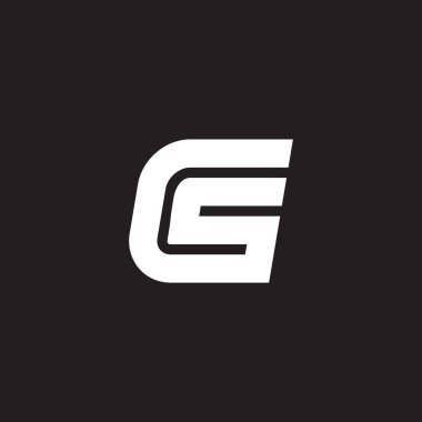 harf cs basit geometrik çizgili çizgi logo vektörü 