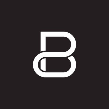 harf pb loop geometrik bağlı logo vektörü 