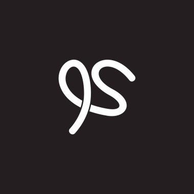 letter gs curves sign logo vector 