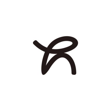 letter h curves sign logo vector 