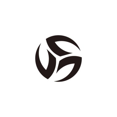 arrows geometric circles curves logo vector  