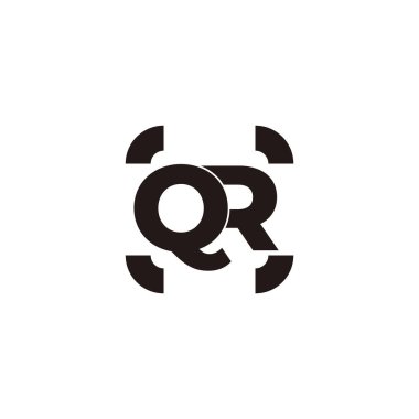 letter qr square code symbol icon vector 