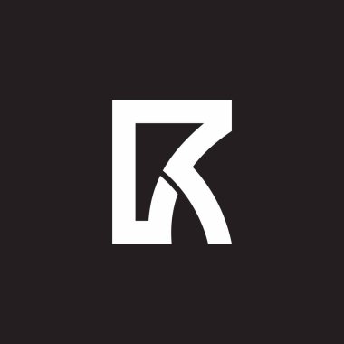 letter rk linked line abstract logo vector 