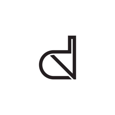 harf dv geometrik çizgi geometrik logo vektörü 