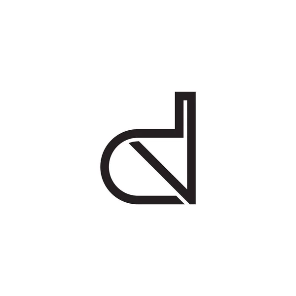 Lettre Géométrique Ligne Géométrique Logo Vecteur — Image vectorielle