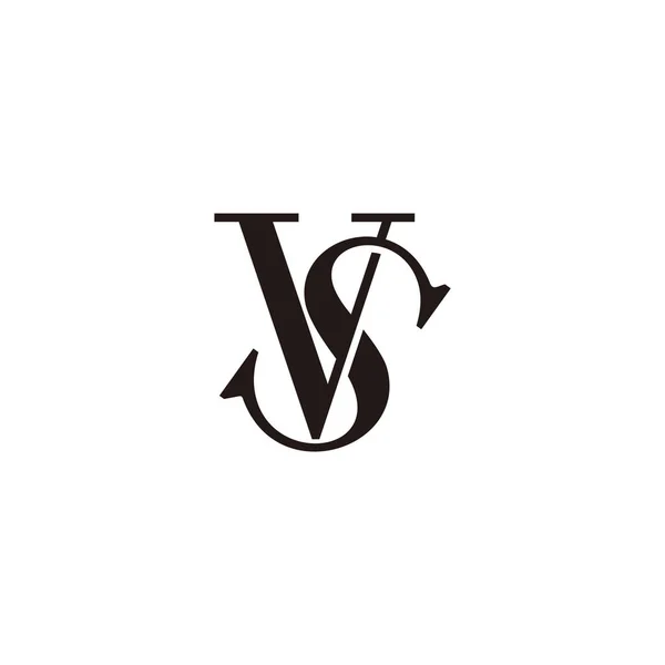 Bokstav Länkad Överlappande Logotyp Vektor — Stock vektor