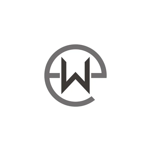 Litera Możemy Okrąg Geometryczne Linii Wektor Logo — Wektor stockowy