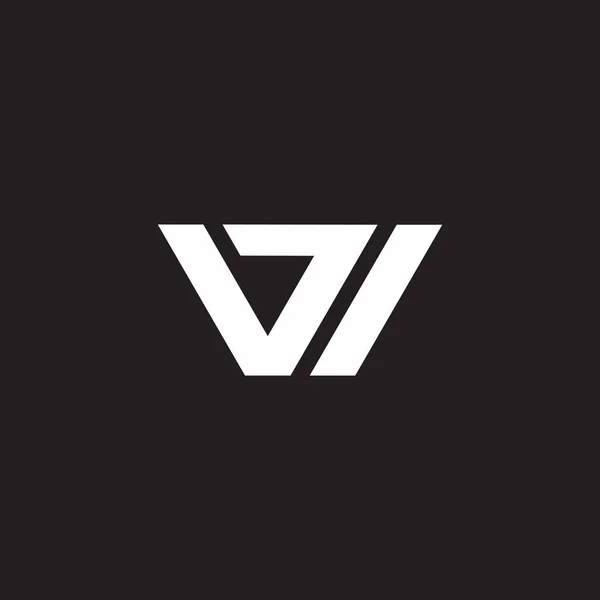 Carta Línea Geométrica Simple Logo Vector — Vector de stock