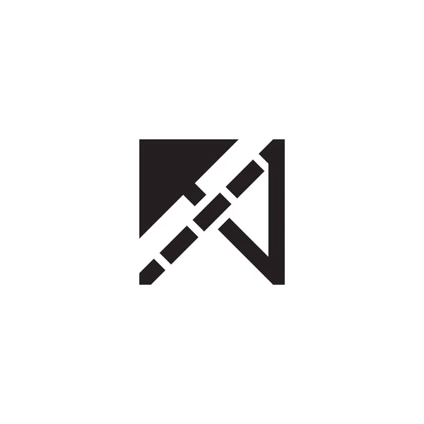Harfi Kırmızı Hareket Çizgisi Logo Vektörü — Stok Vektör