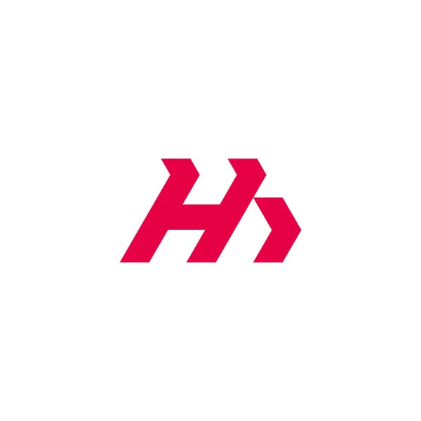 字母Hb主题运行箭头几何标志向量 — 图库矢量图片