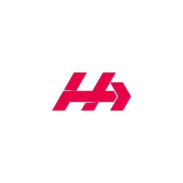 字母Hb Swoosh箭头简单的几何标志向量 — 图库矢量图片