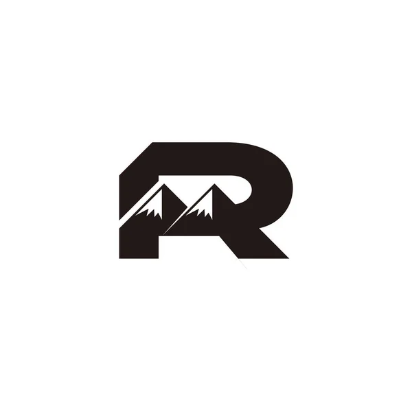 Litera Proste Geometryczne Góry Logo Wektor — Wektor stockowy