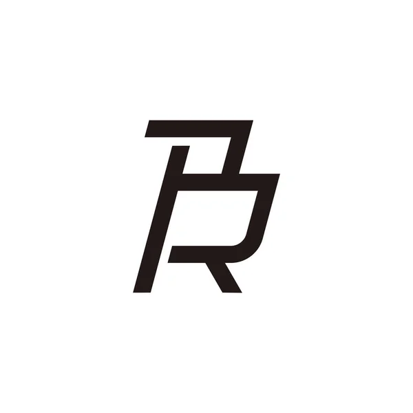 Letter Eenvoudige Geometrische Lijn Logo Vector — Stockvector