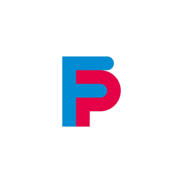 Lettre Simple Vecteur Logo Géométrique Coloré — Image vectorielle