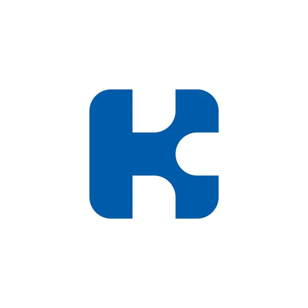 Harfi Basit Kare Geometrik Logo Vektörü — Stok Vektör