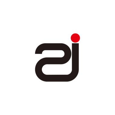 mektup 2j basit geometrik çizgi logo vektör 