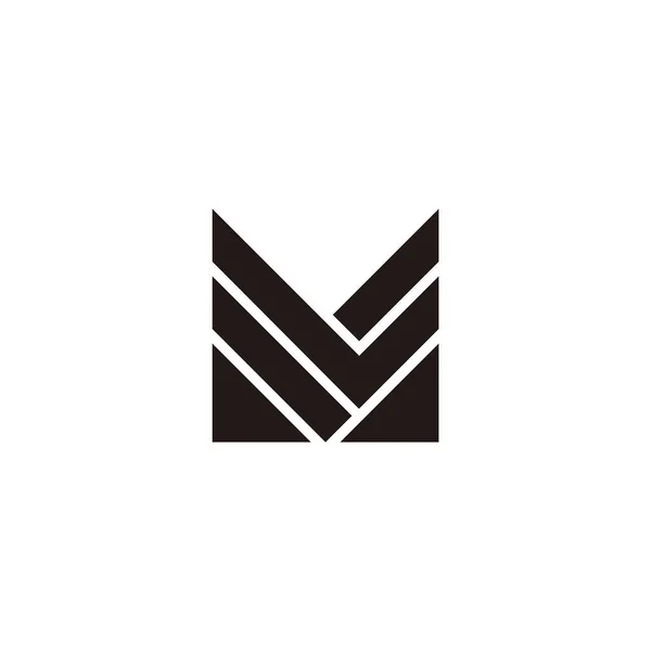 Huruf Stripes Garis Geometrik Logo Vektor - Stok Vektor