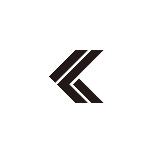 Lettera Semplice Linea Geometrica Logo Vettoriale — Vettoriale Stock