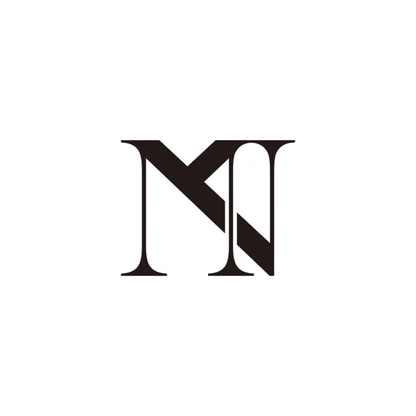 字母Mn Serif字体简单标识向量 — 图库矢量图片