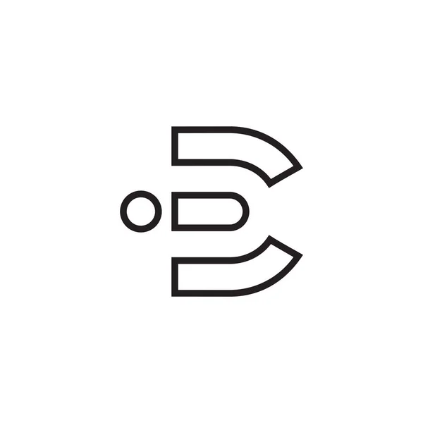 Lettre Contour Simple Géométrique Logo Vecteur — Image vectorielle