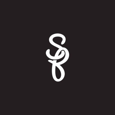 harf sb 3d eğri logo vektörü 