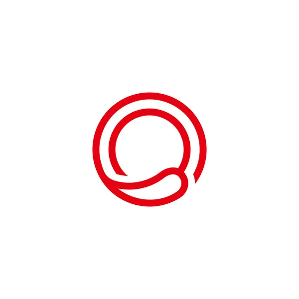 Circle Outline Chilli Logo Vector — Stock Vector