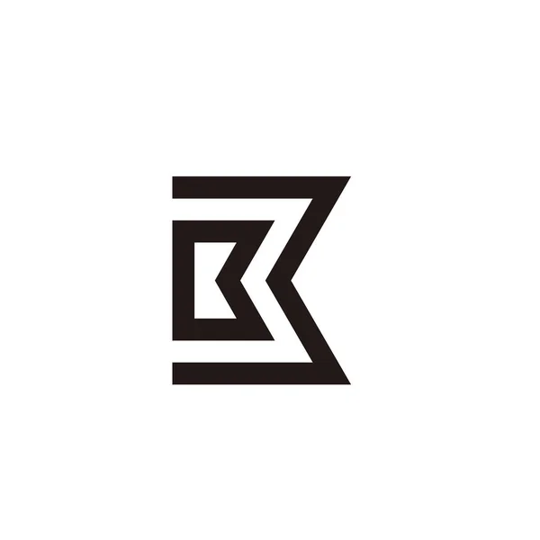 Letter Simple Geometric Line Logo Vector — Vetor de Stock