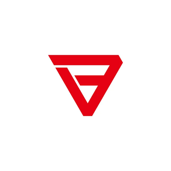 Lettre Simple Course Mouvement Géométrique Logo Vecteur — Image vectorielle