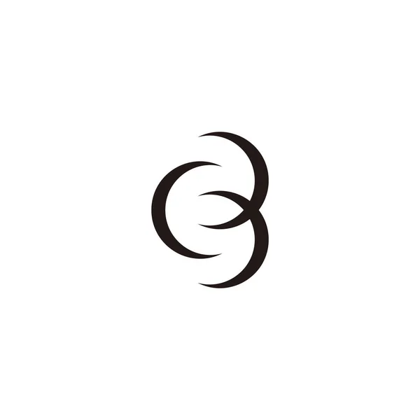 Litera Powiązany Obiekt Prosty Geometryczny Wektor Logo — Wektor stockowy