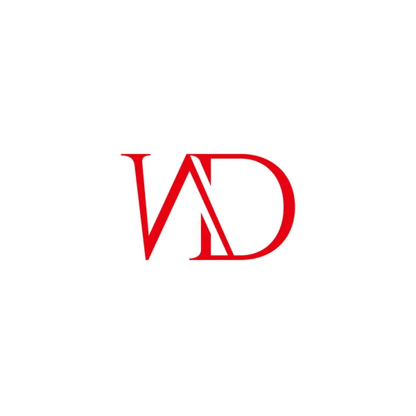 Bokstav Länkad Elegant Serif Typsnitt Logotyp Vektor — Stock vektor