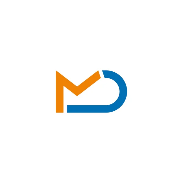Simples Letra Geométrica Movimento Linha Logotipo Vetor — Vetor de Stock