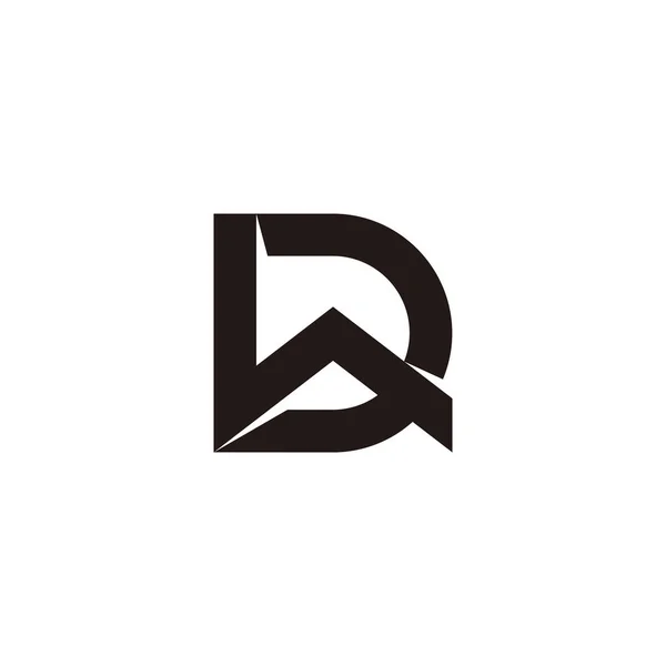 Lettre Chevauchement Logo Vecteur — Image vectorielle