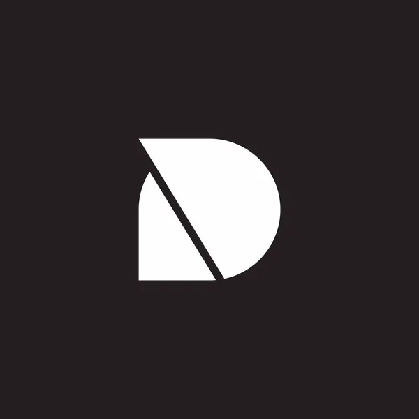 Harf Basit Dilim Geometrik Logo Vektörü — Stok Vektör