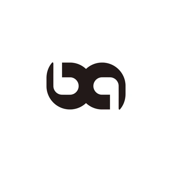 字母Bq简单的负空间标识向量 — 图库矢量图片