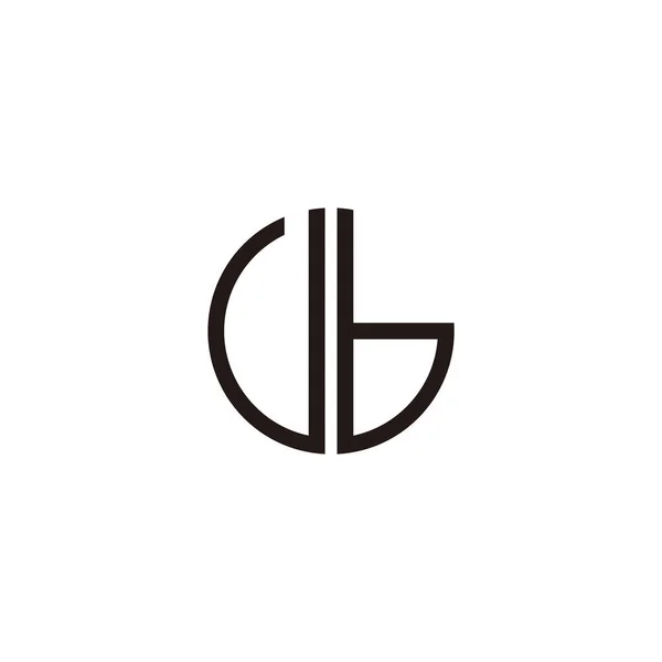 Letra Simple Vector Logotipo Geométrico Círculo — Vector de stock