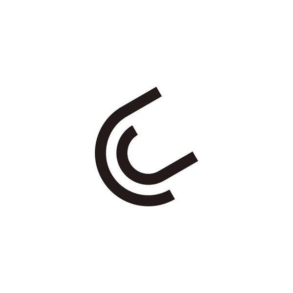Letra Stripe Movimento Linha Logotipo Vetor — Vetor de Stock