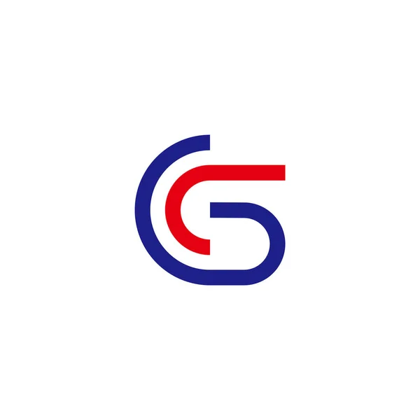 Harf Çizgili Hareket Çizgisi Logo Vektörü — Stok Vektör