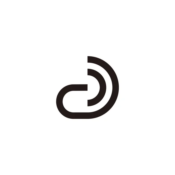 Літери Сигнальні Смуги Логотип Вектор — стоковий вектор