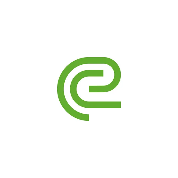 Letra Linha Geométrica Simples Logotipo Vetor — Vetor de Stock