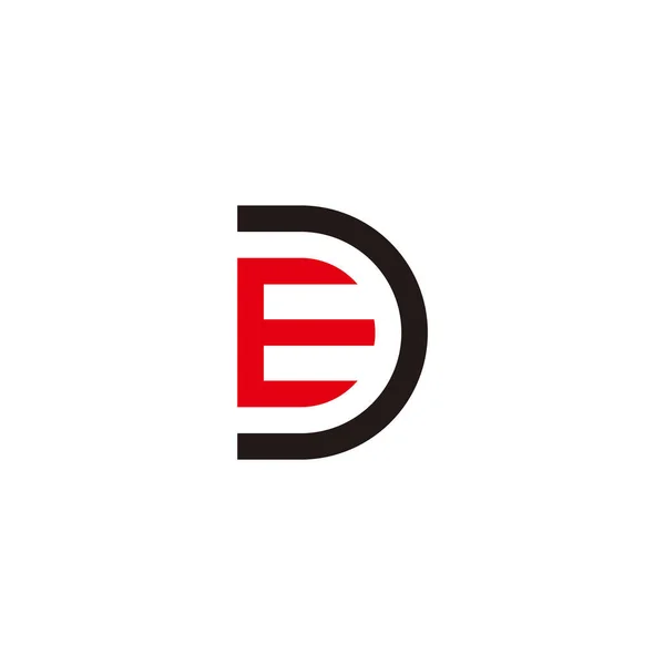 Letra Vetor Logotipo Colorido Geométrico Simples — Vetor de Stock