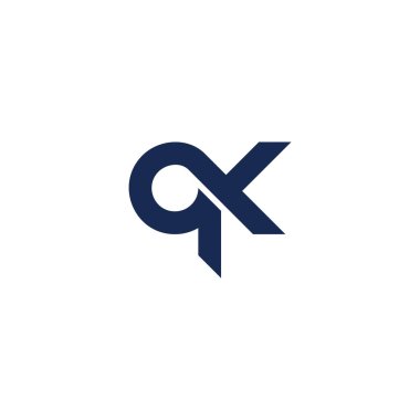harf xq basit geometrik logo vektörü 