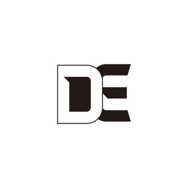 harf de outline geometrik logo vektörü 