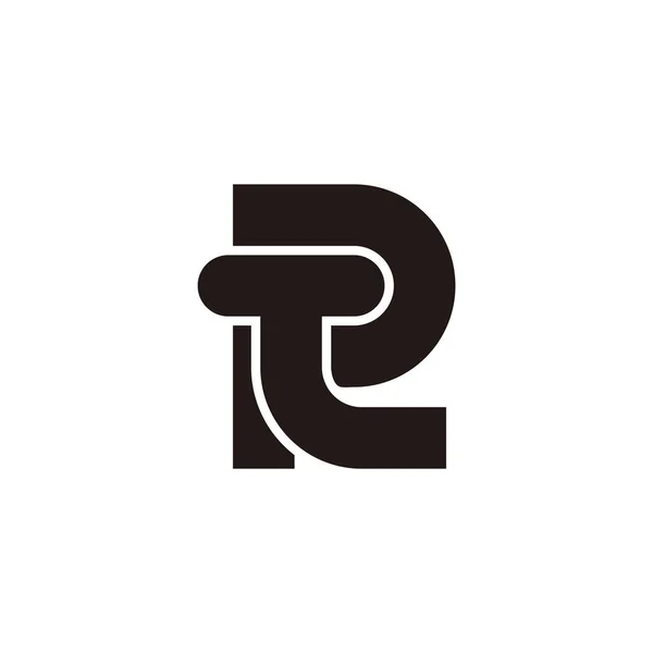 Lettre Simple Vecteur Logo Géométrique — Image vectorielle
