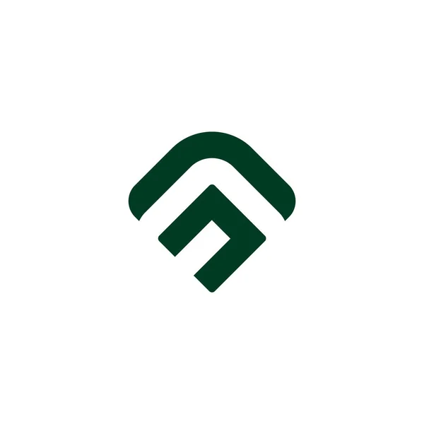 Γράμμα Αφηρημένο Πράσινο Διάνυσμα Λογότυπο Βουνού — Διανυσματικό Αρχείο