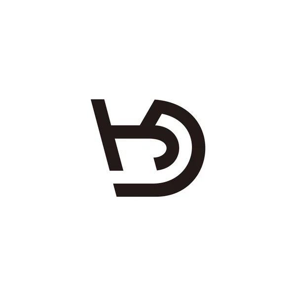 Буква Простий Лінійний Вектор Логотипу — стоковий вектор