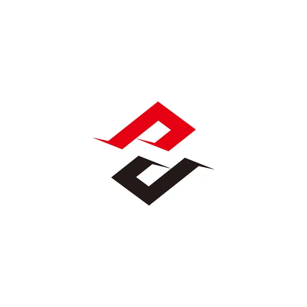 Litera Prosty Ruch Kolorowy Wektor Logo — Wektor stockowy