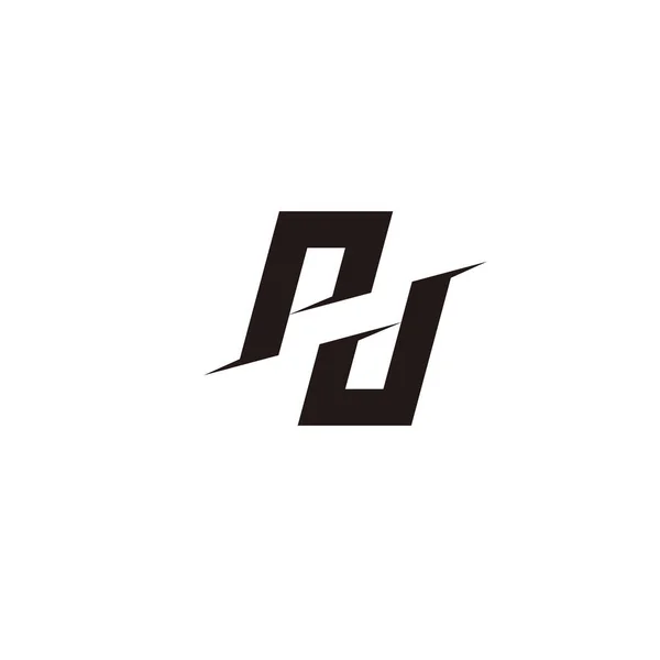 Harfi Negatif Uzay Logo Vektörü Dilimi — Stok Vektör