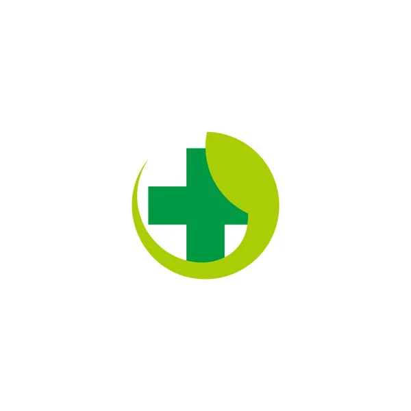 Коло Трав Яної Трави Логотип Медичного Листа Вектор — стоковий вектор