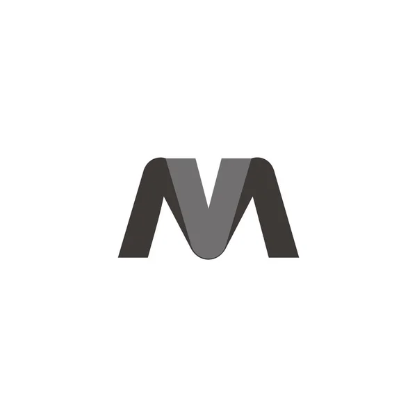 文字Mv 3Dグラデーション幾何学的ロゴベクトル — ストックベクタ